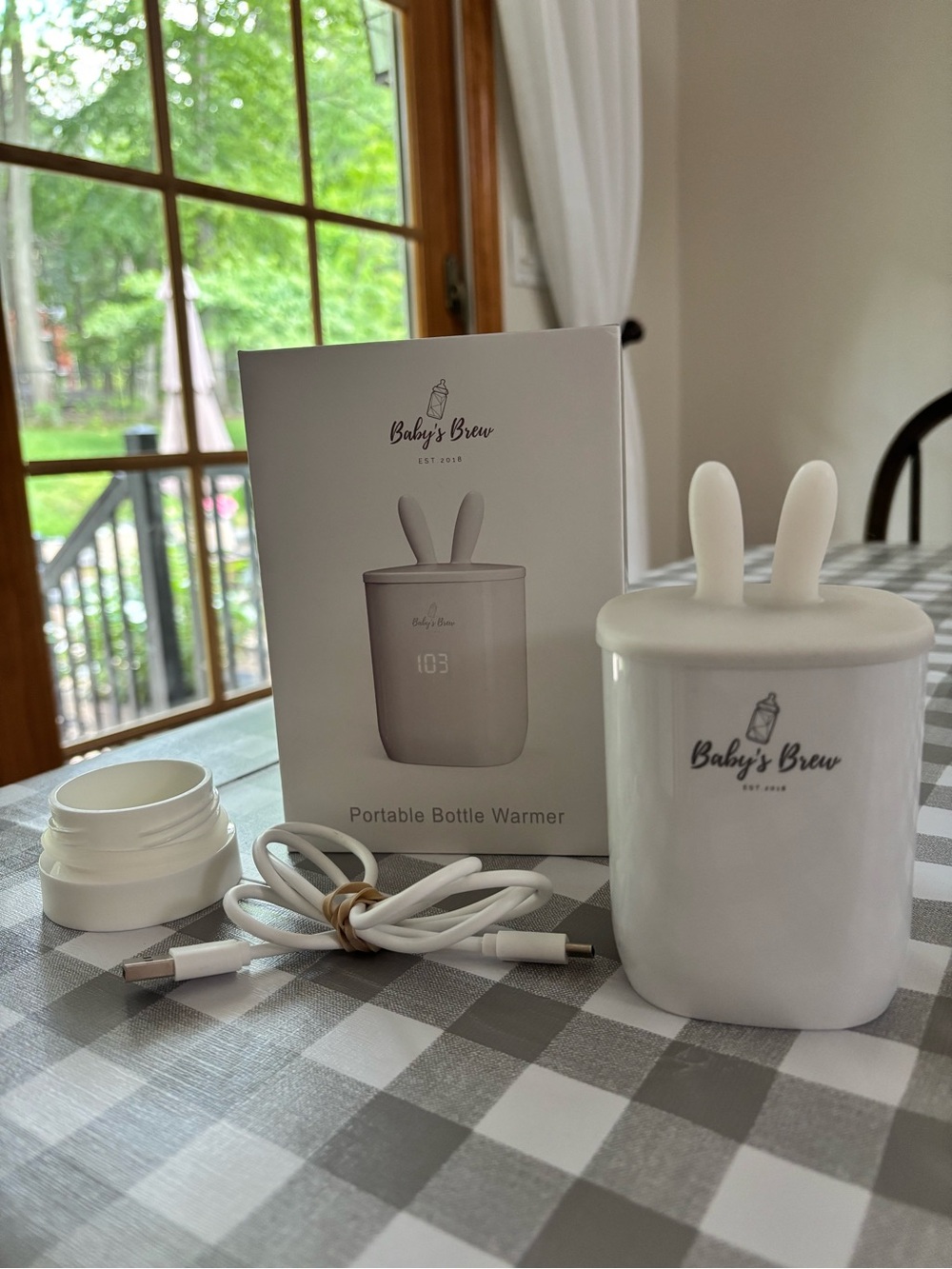 EUC Baby’s brew portable bottle warmer, includes dr browns wide neck adapter